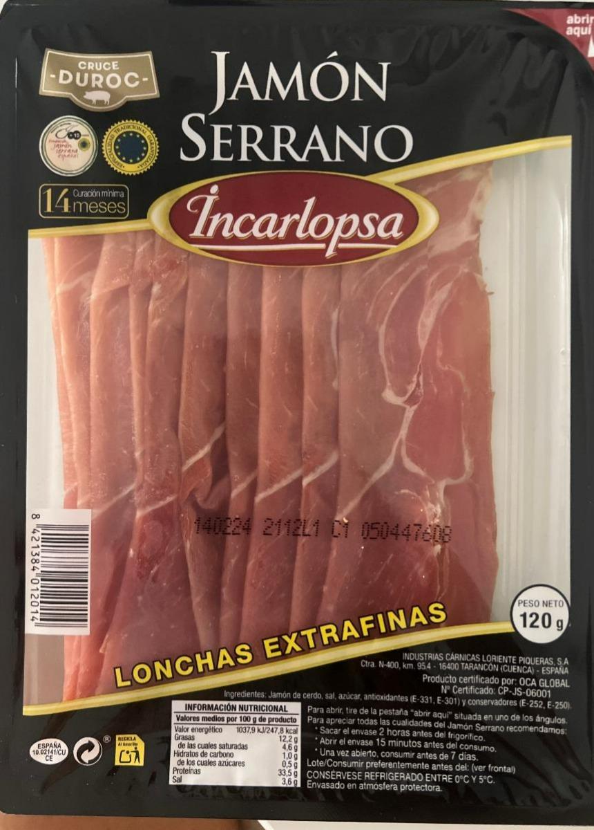 Fotografie - Jamon serrano Incarlopsa