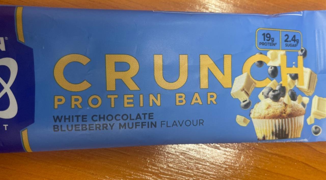 Fotografie - Crunch Protein Bar White Chocolate Blueberry Muffin flavour USN