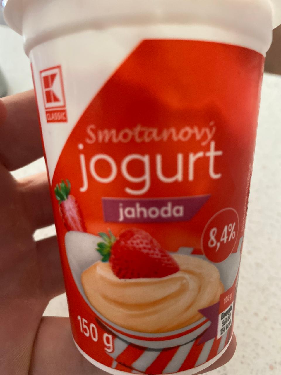 Fotografie - Smotanový jogurt jahoda K-Classic