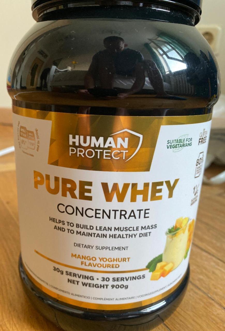 Fotografie - Pure whey concentrate mango yoghurt flavoured Human Protect