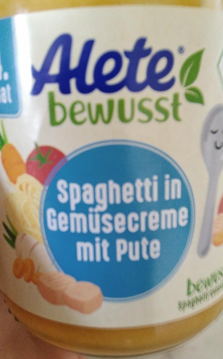 Fotografie - Bio Spaghetti in Gemüsecreme mit Pute Alete