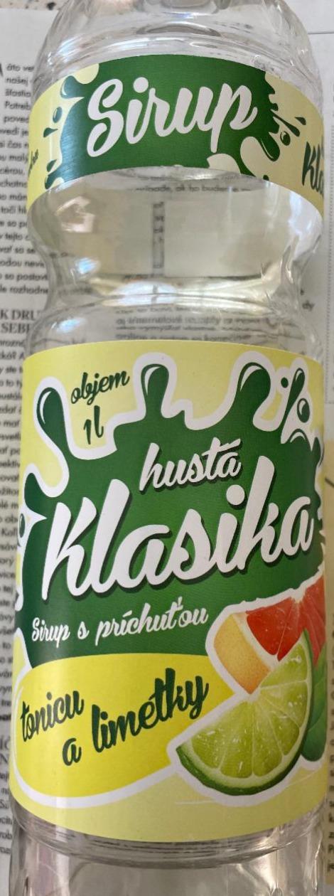 Fotografie - Hustá Klasika sirup s príchuťou tonicu a limetky