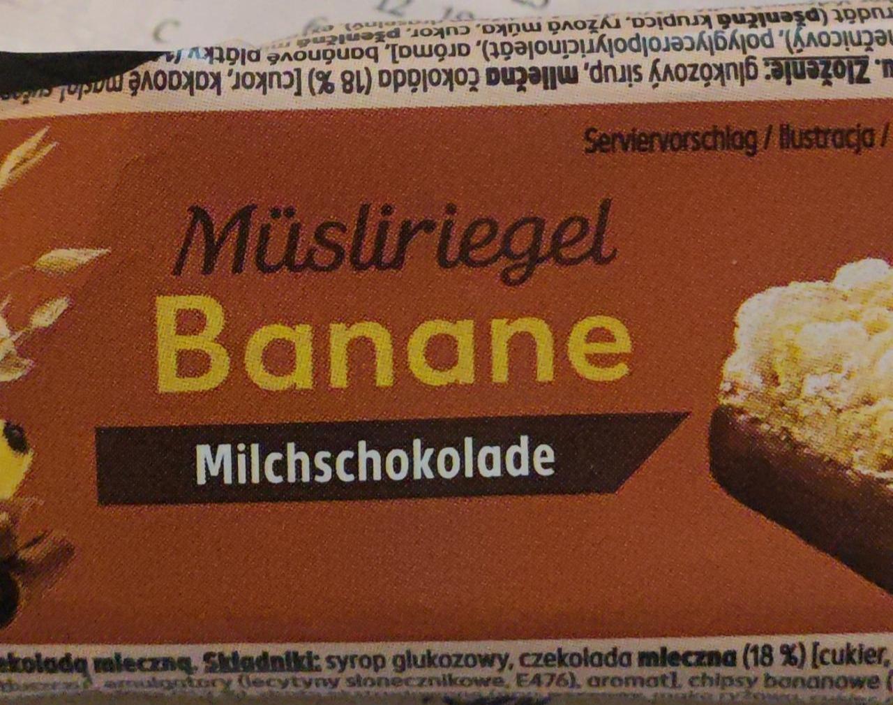 Fotografie - Müsliriegel Banane Milchschokolade K-Classic