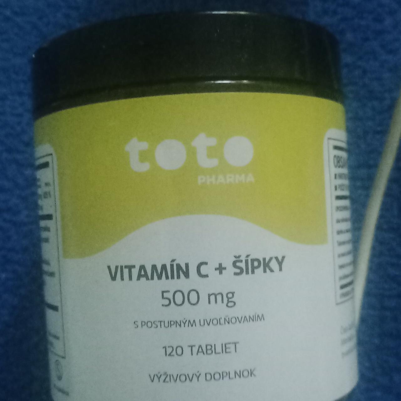 Fotografie - Vitamín C + šípky 500mg toto Pharma