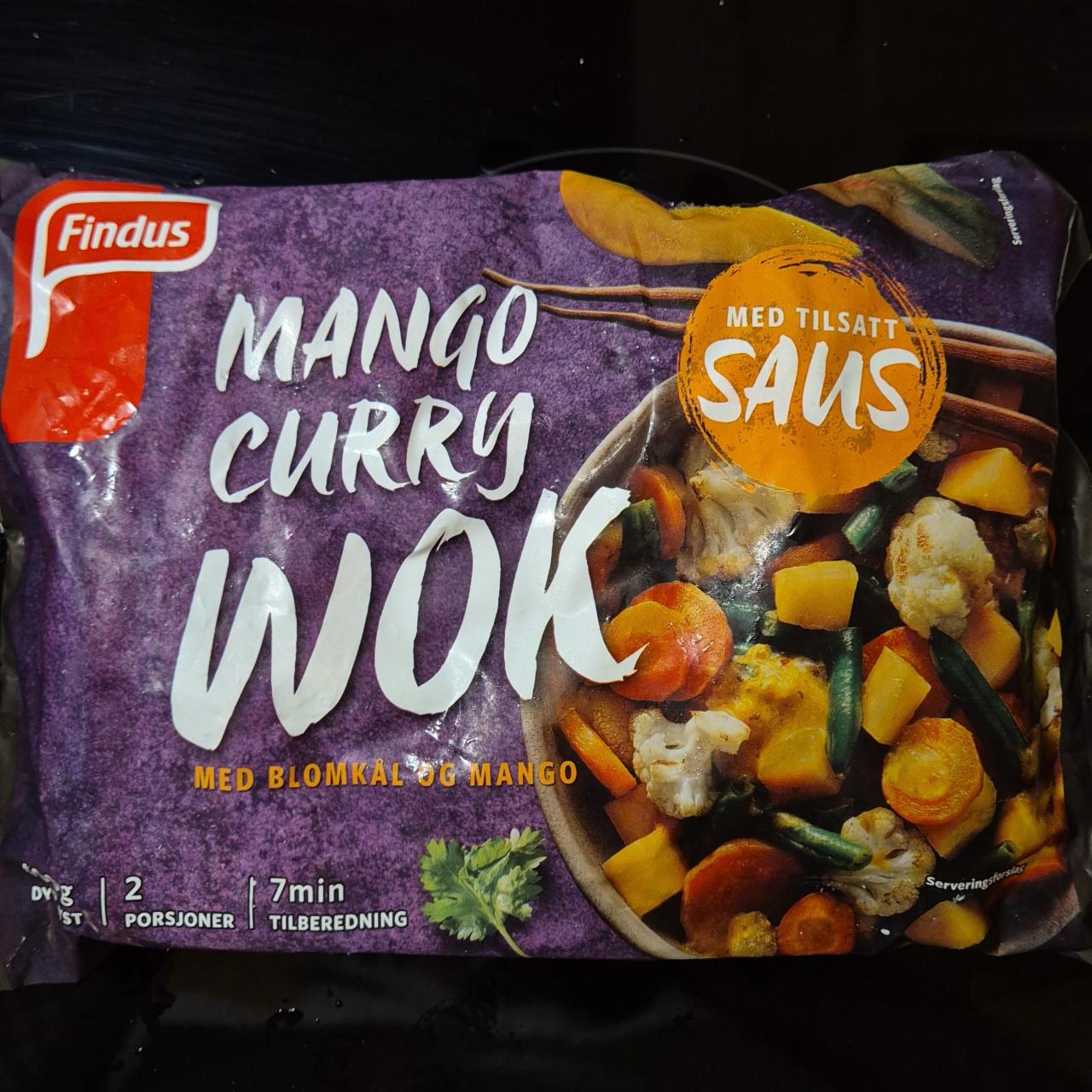 Fotografie - Mango curry wok med tilsatt saus Findus