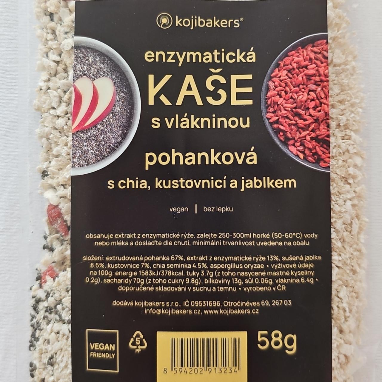 Fotografie - Enzymatická kaše s vlákninou pohanková s chia, kustovnicí a jablkem Kojibakers