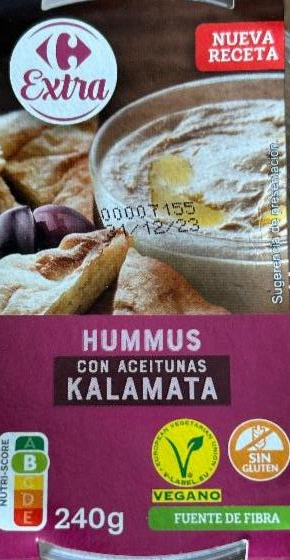 Fotografie - Hummus con aceitunas kalamata Carrefour Extra