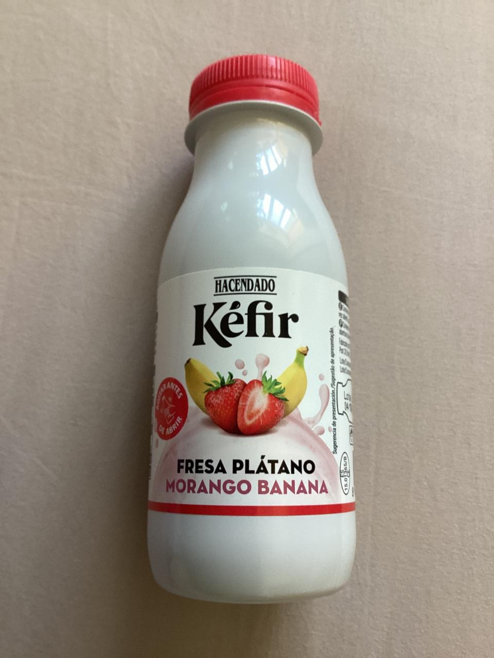 Fotografie - Kéfir Fresa plátano Morango Banana Hacendado