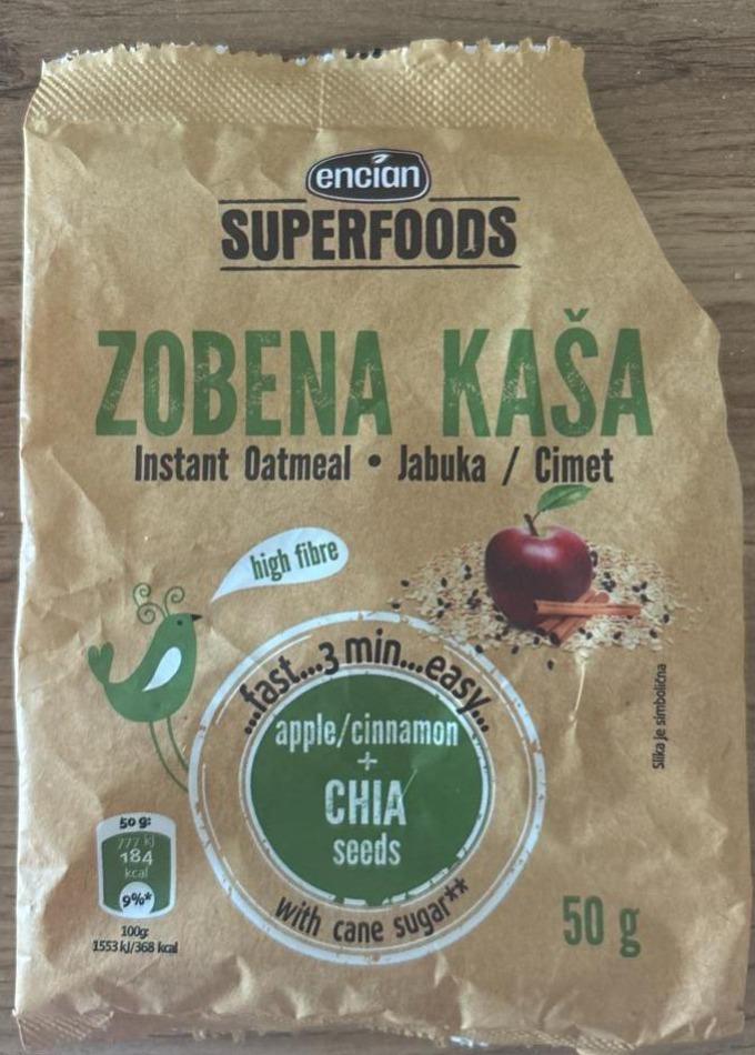 Fotografie - Zobena Kaša Jabuka / Cimet Encian Superfoods