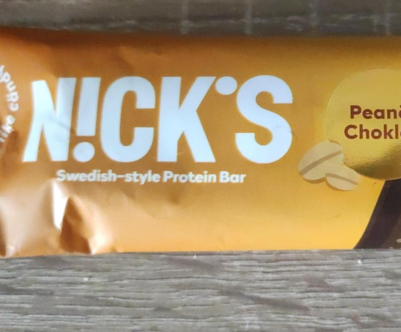 Fotografie - Swedish style protein bar peanot choklad Nick's