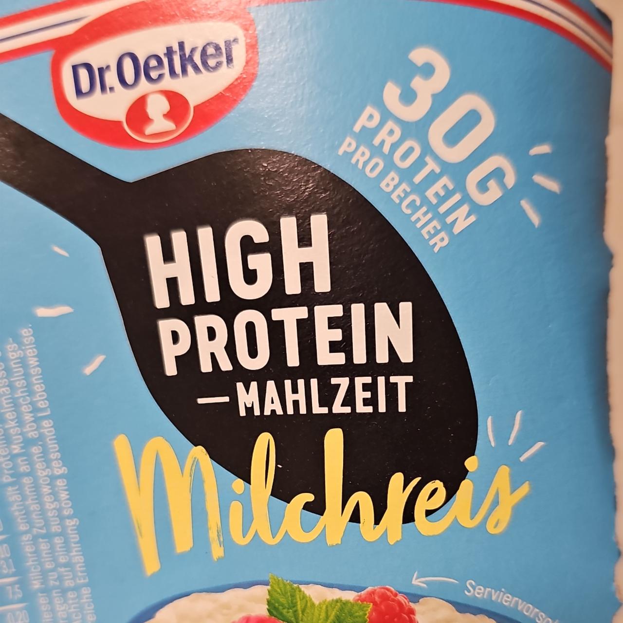 Fotografie - High Protein Mahlzeit Milchreis Dr. Oetker