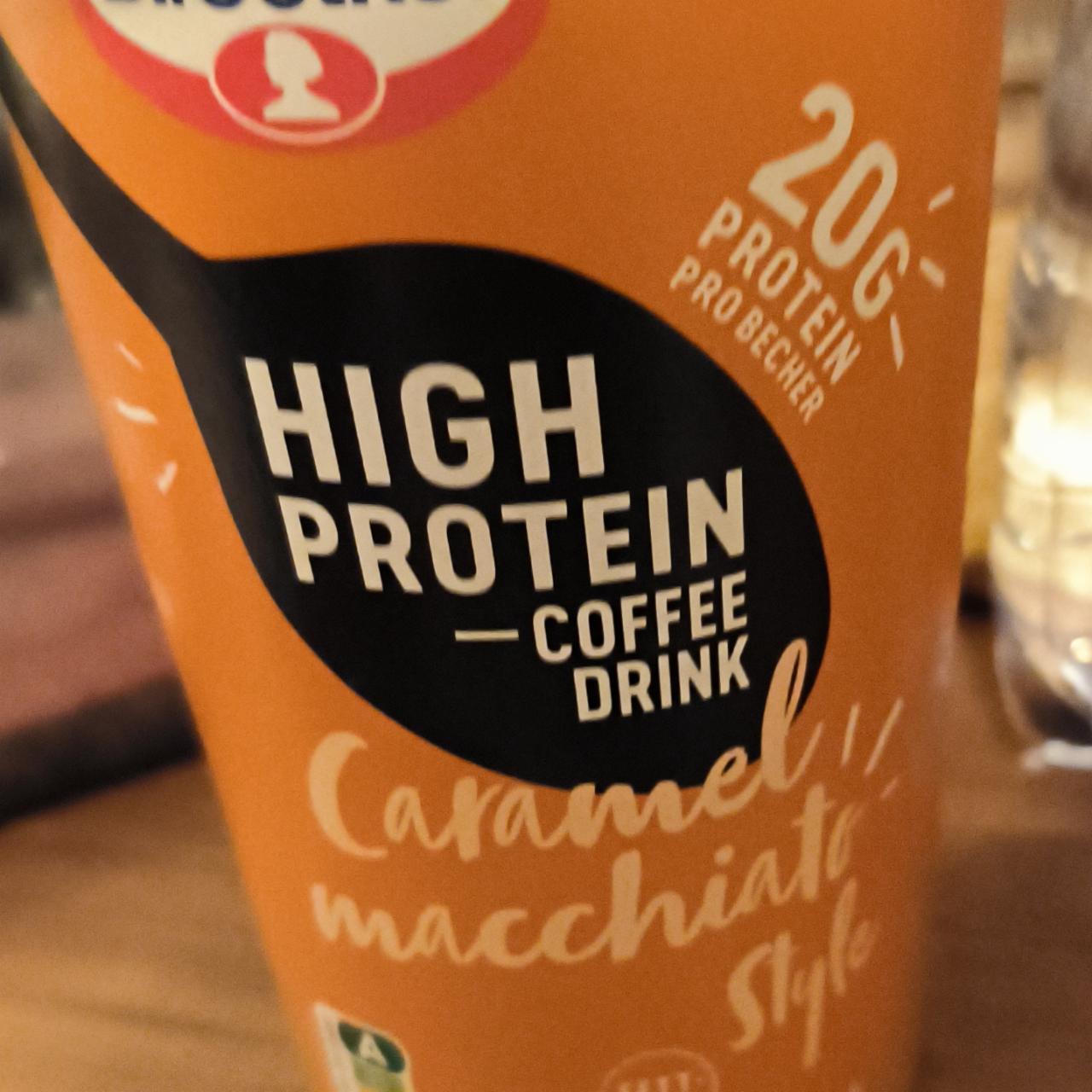 Fotografie - High Protein Coffee Drink Caramel macchiato style Dr.Oetker