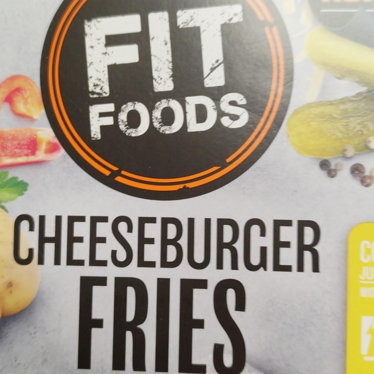 Fotografie - Cheeseburger Fries Fit Foods