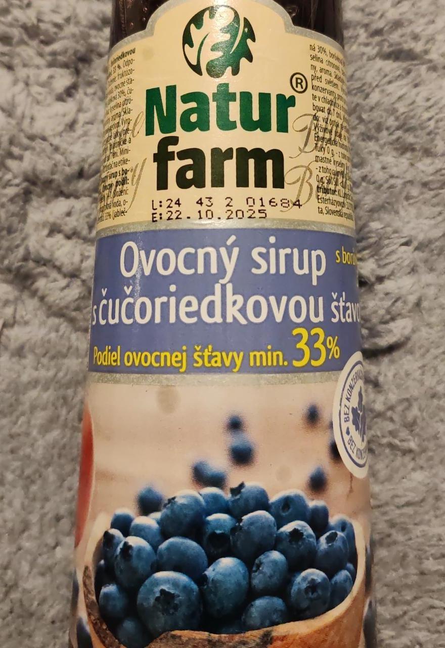 Fotografie - Ovocný sirup s čučoriedkovou šťavou Natur farm