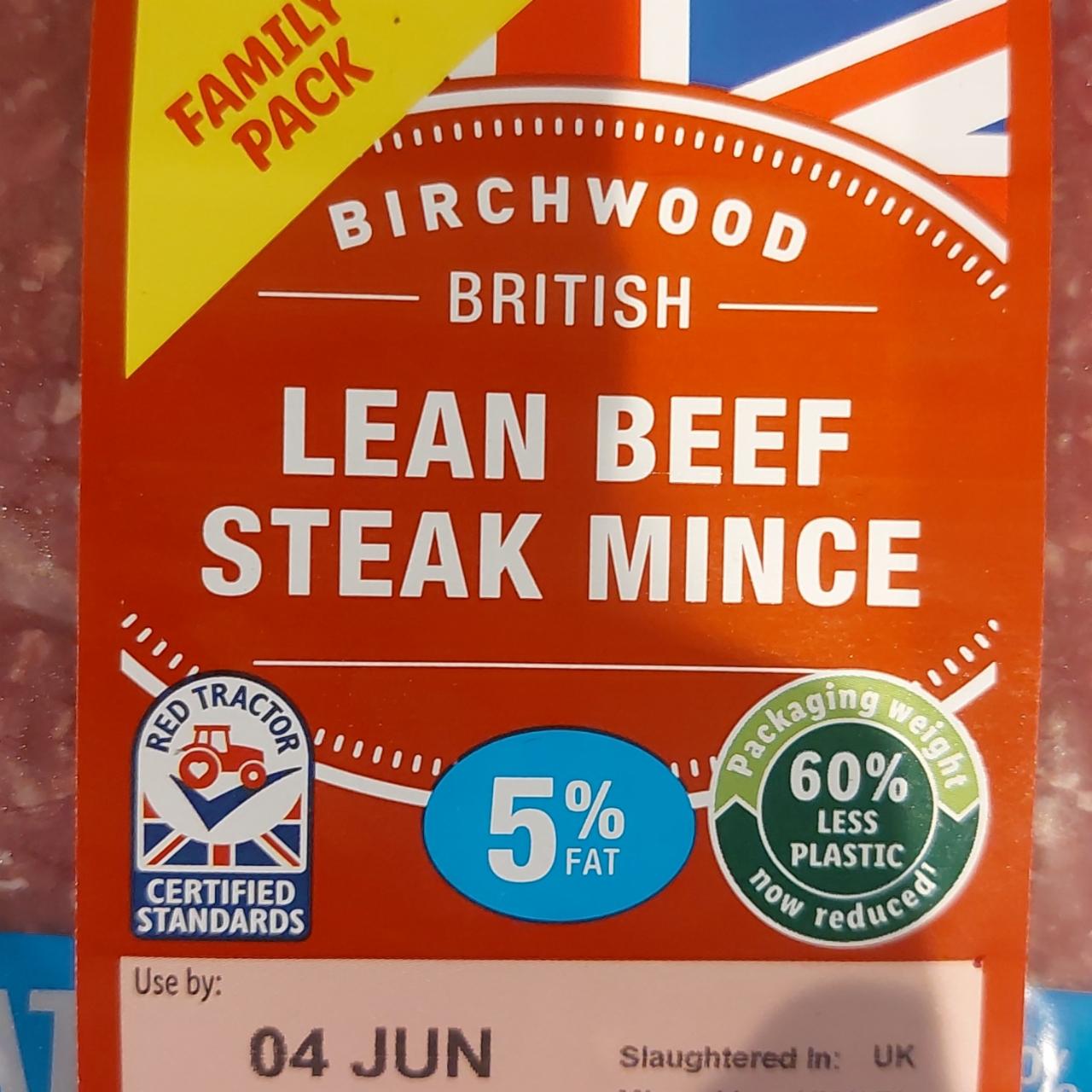 Fotografie - British Lean Beef Steak Mince 5% Fat Birchwood