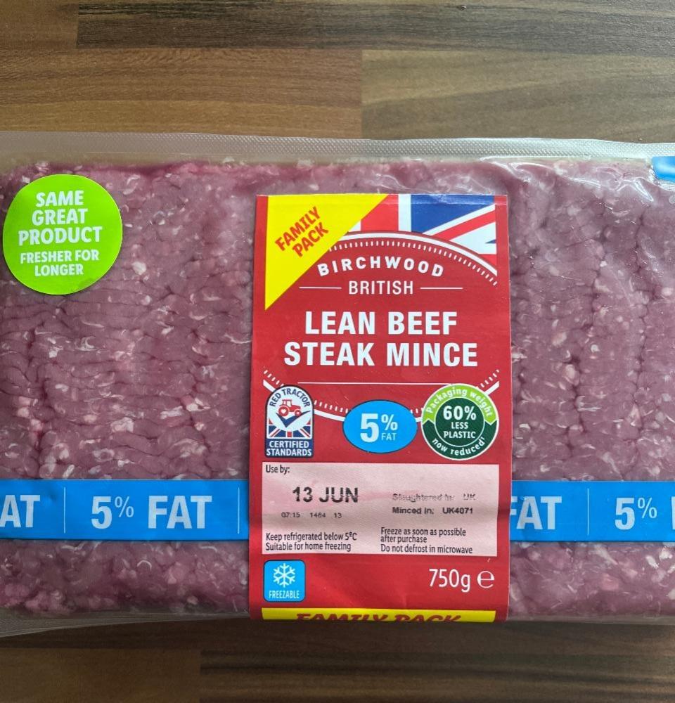 Fotografie - British Lean Beef Steak Mince 5% Fat Birchwood