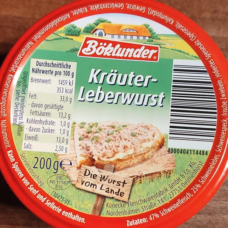 Fotografie - Kräuter-Leberwurst Böklunder