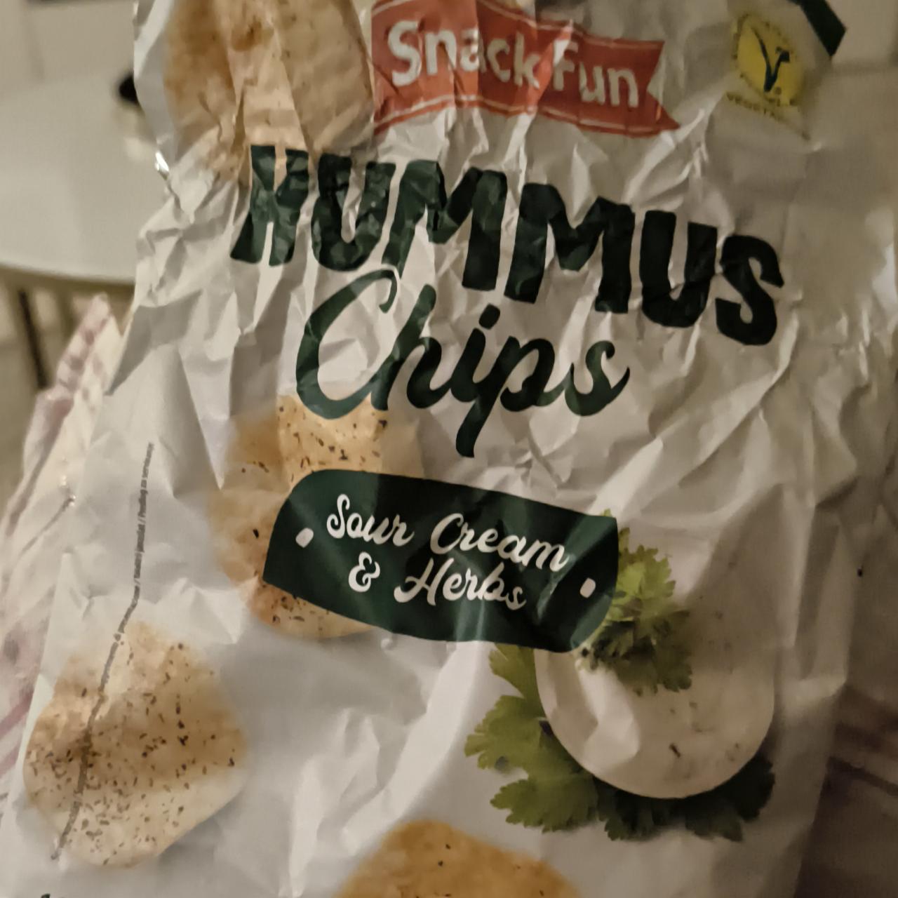 Fotografie - Hummus Chips Sour Cream & Herbs Snack Fun