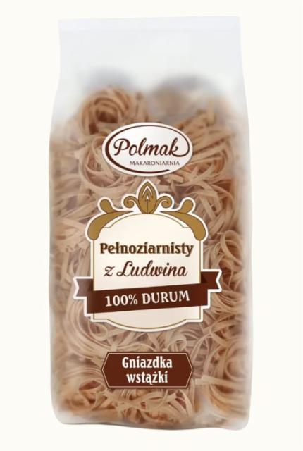 Fotografie - Pełnoziarnisty z ludwina 100% durum gniazdka wstążki Polmak makaroniarnia