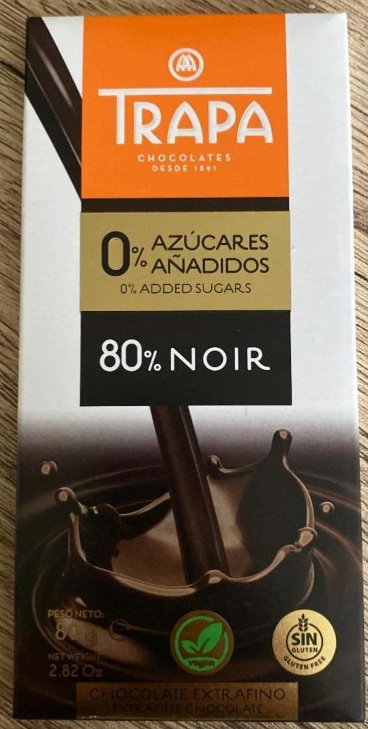 Fotografie - Azúcares añadidos 80% noir TRAPA CHOCOLATES