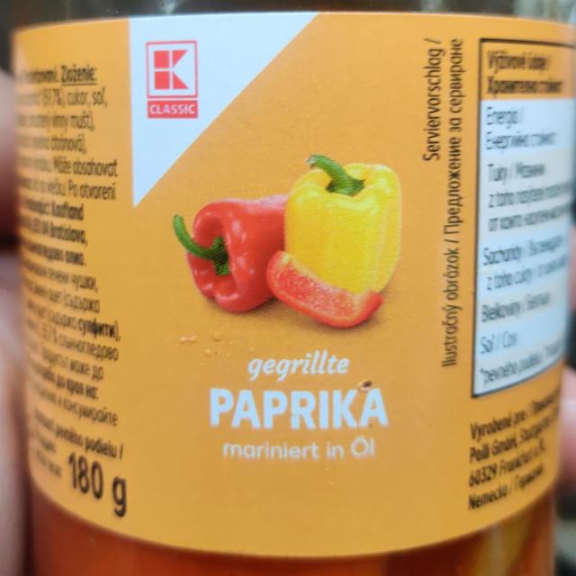 Fotografie - Gegrillte Paprika mariniert in Öl K-Classic