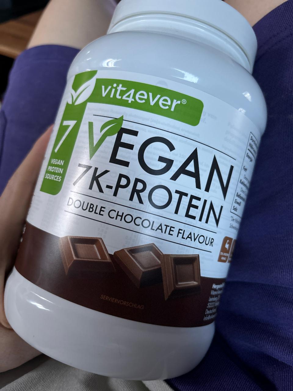 Fotografie - Vegan 7k-protein double chocolate flavour Vit4ever