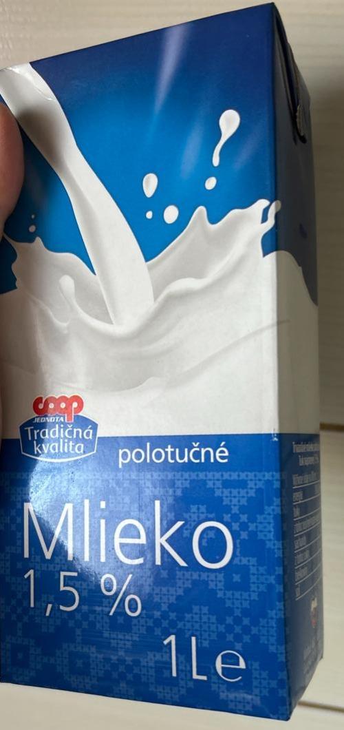 Fotografie - Mlieko 1,5 % polotučné Coop Tradičná kvalita