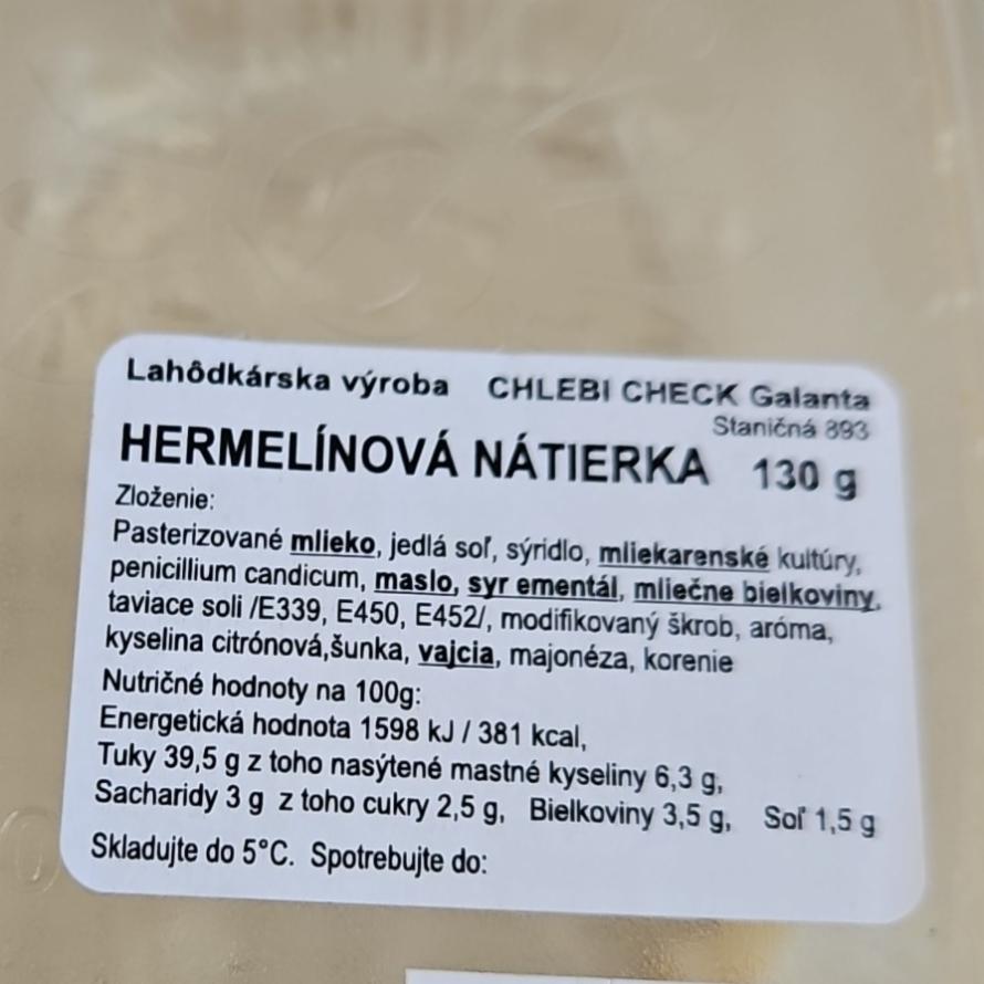 Fotografie - Hermelínová nátierka Chlebi Check