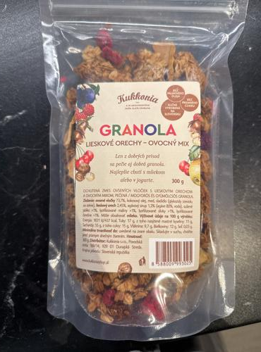 Fotografie - Granola Lieskové Orechy - Ovocný Mix Kukkonia