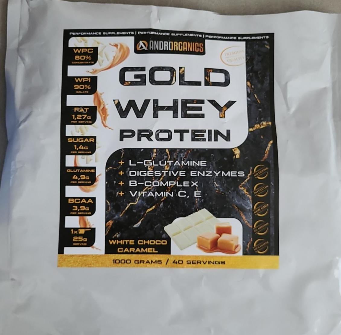 Fotografie - Gold Whey Protein White Choco Caramel Androrganics