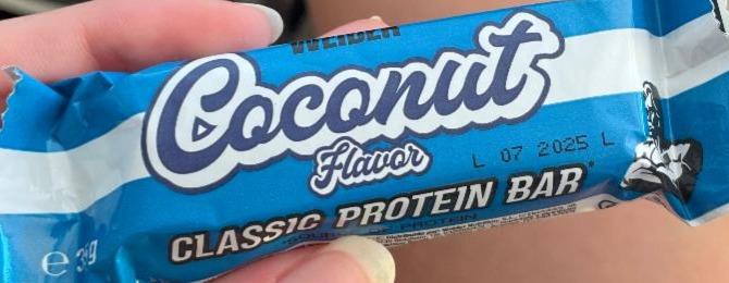 Fotografie - Coconut Flavor Classic Protein Bar Weider