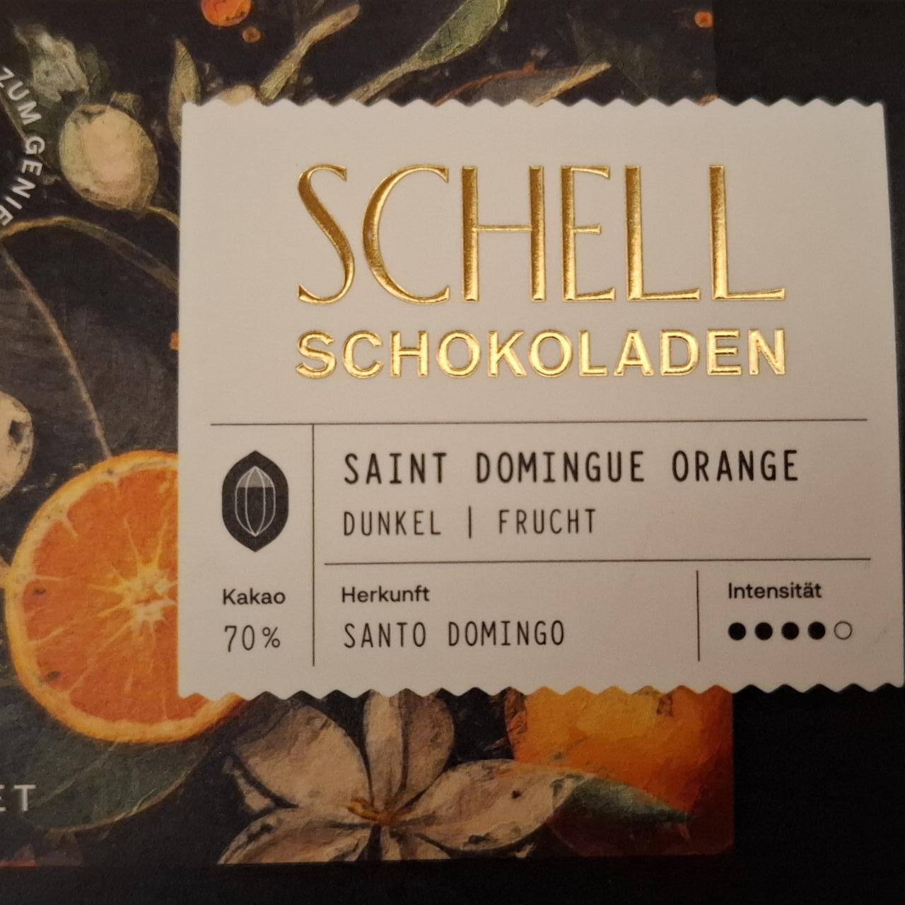 Fotografie - Schell Schokoladen Saint Domingue Orange