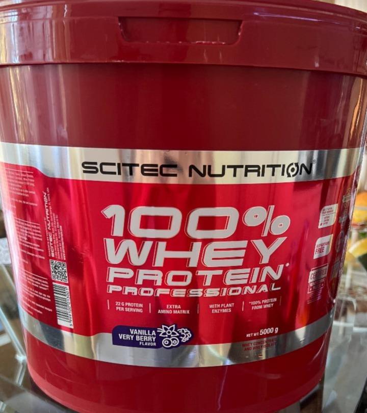 Fotografie - 100% Whey Protein Professional Vanilla Very Berry Scitec Nutrition