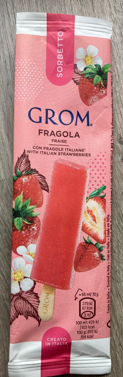 Fotografie - Sorbetto Fragola Strawberry GROM