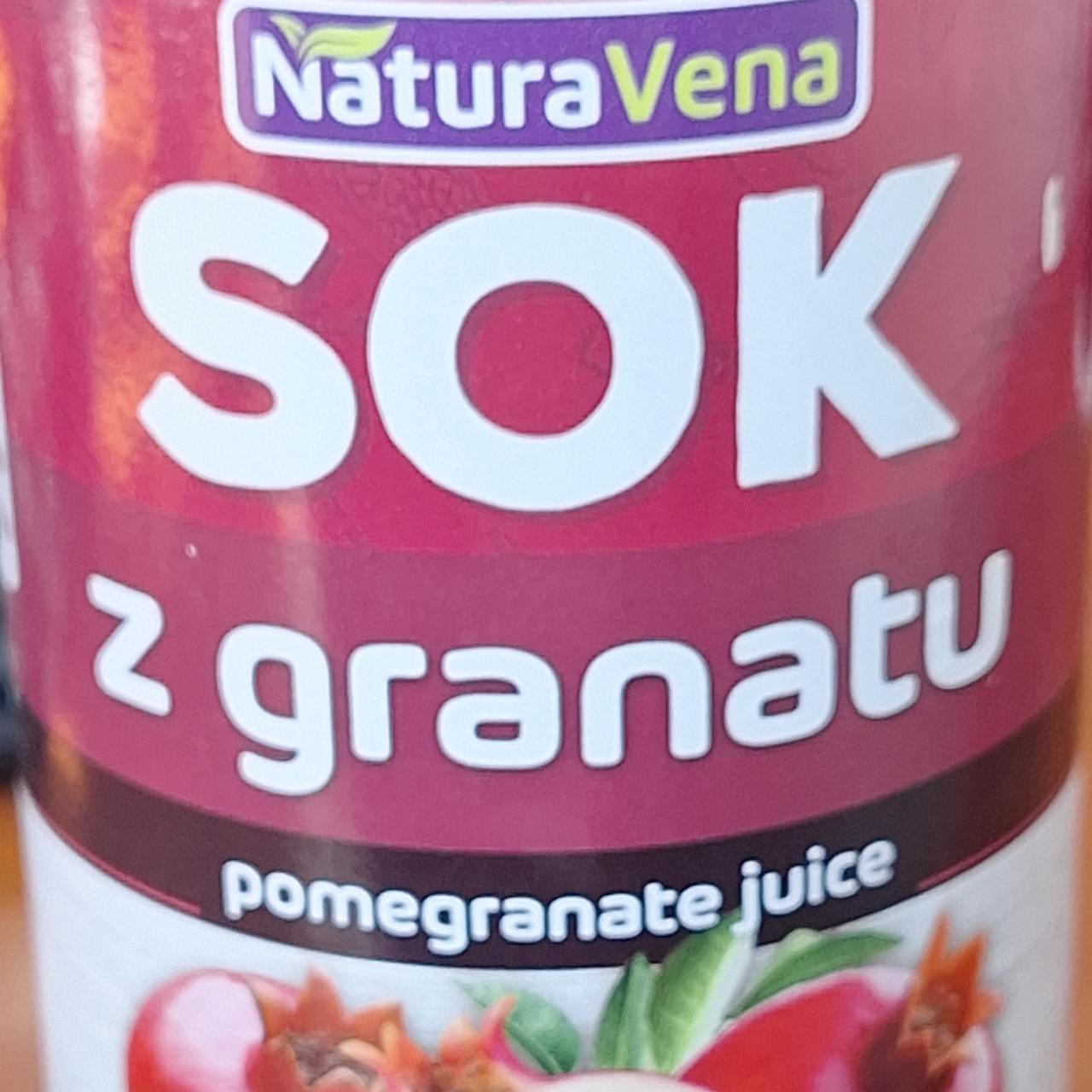 Fotografie - Sok z granatu pomegranate juice NaturaVena