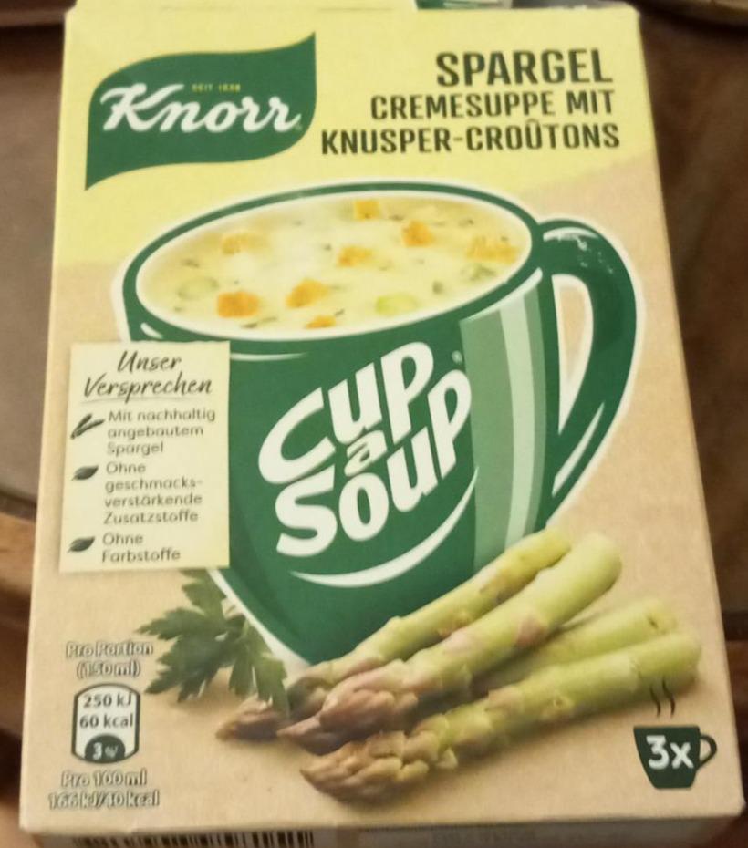 Fotografie - Spargel Cremesuppe Cup a Soup Knorr