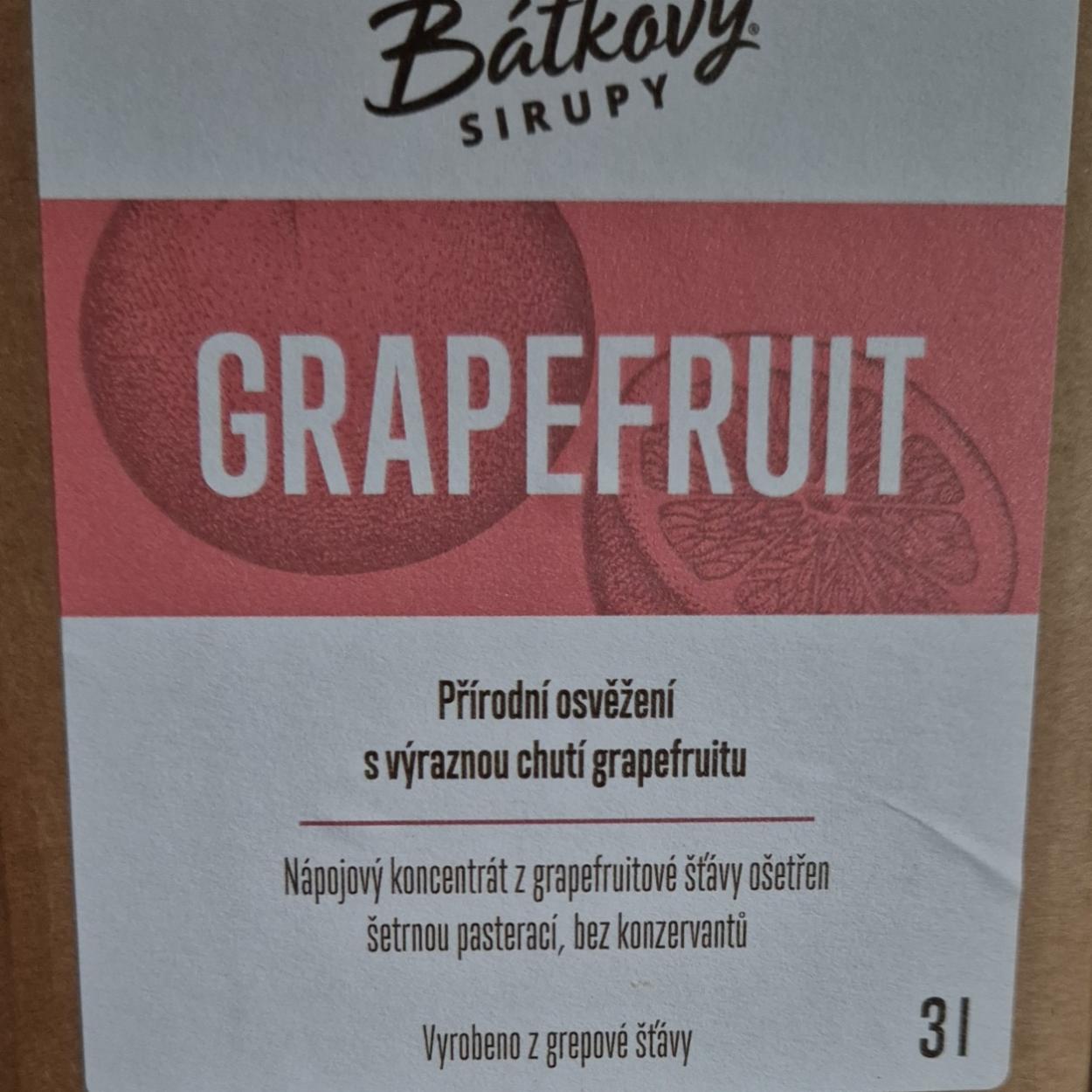 Fotografie - Grapefruit Bátkovy sirupy