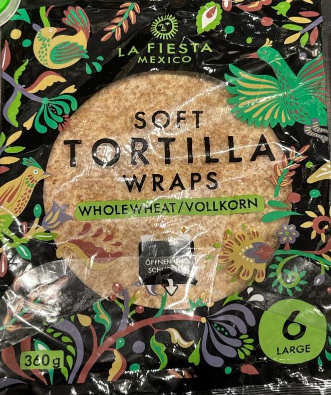 Fotografie - Soft Tortilla Wraps Wholewheat La Fiesta Mexico