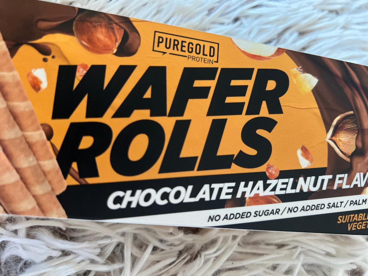 Fotografie - Wafer Rolls Chocolate Hazelnut Puregold protein