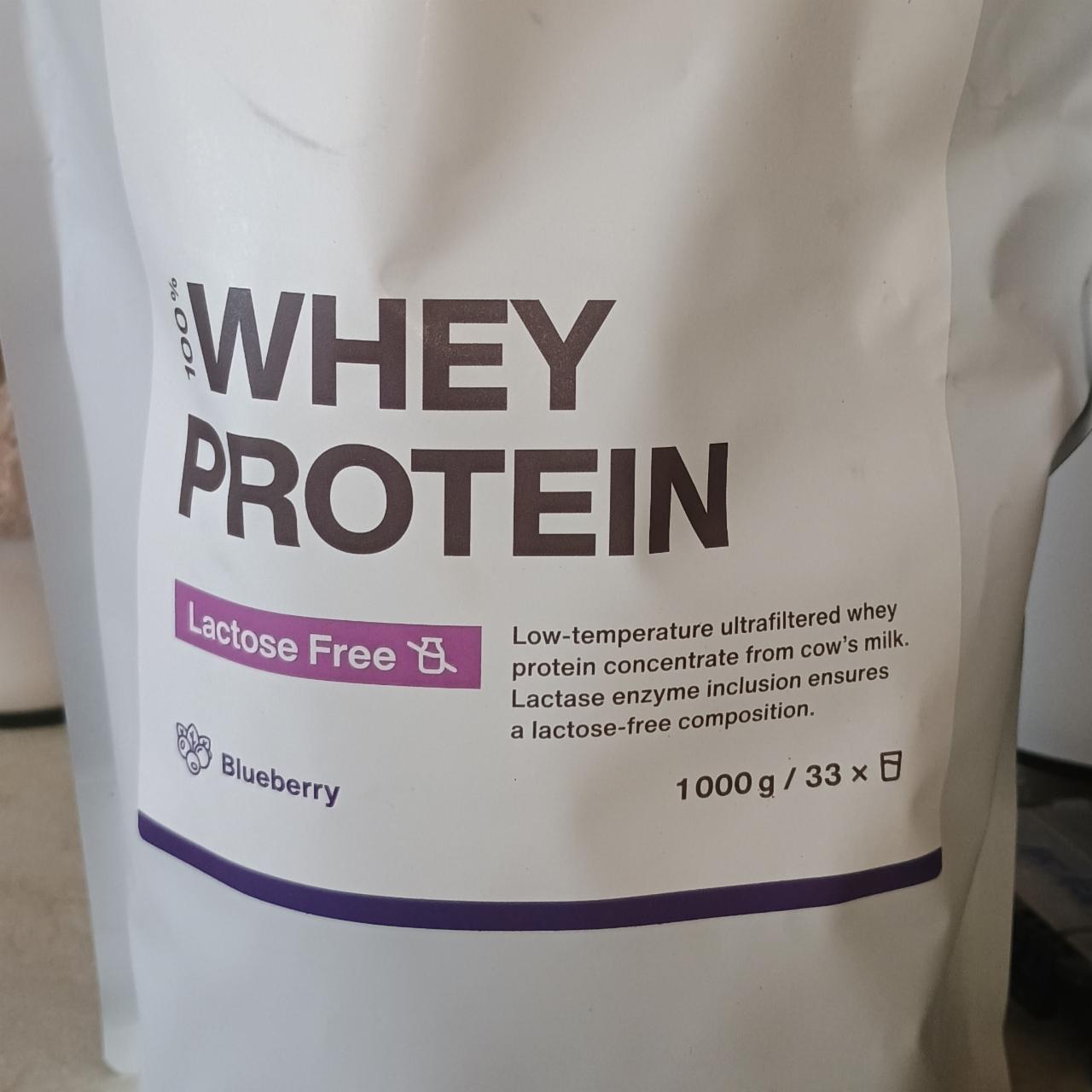 Fotografie - 100% Whey Protein Lactose Free Blueberry Vilgain