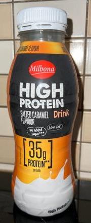 Fotografie - High protein drink salted caramel flavour Milbona