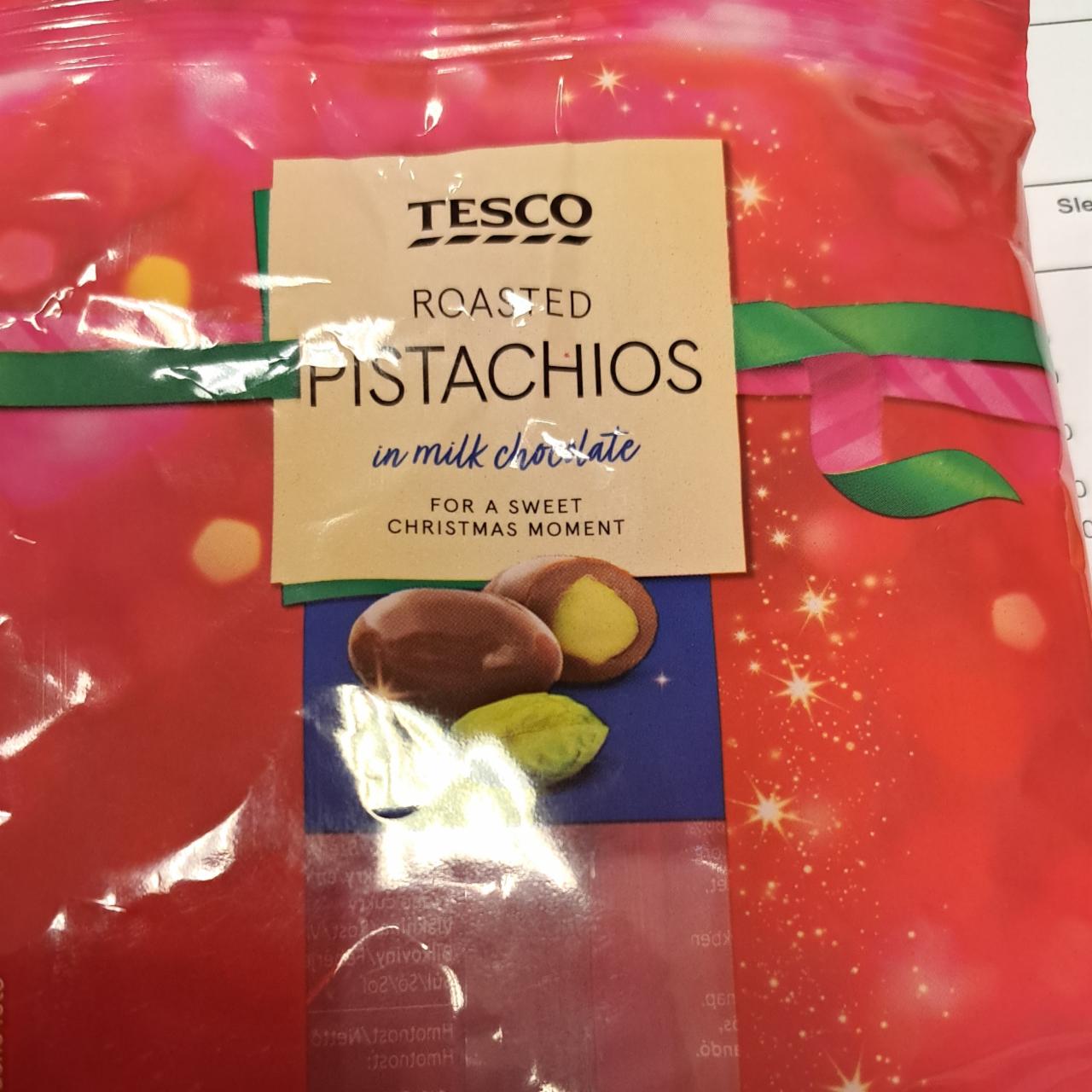 Fotografie - Roasted pistachios in milk chocolate Tesco