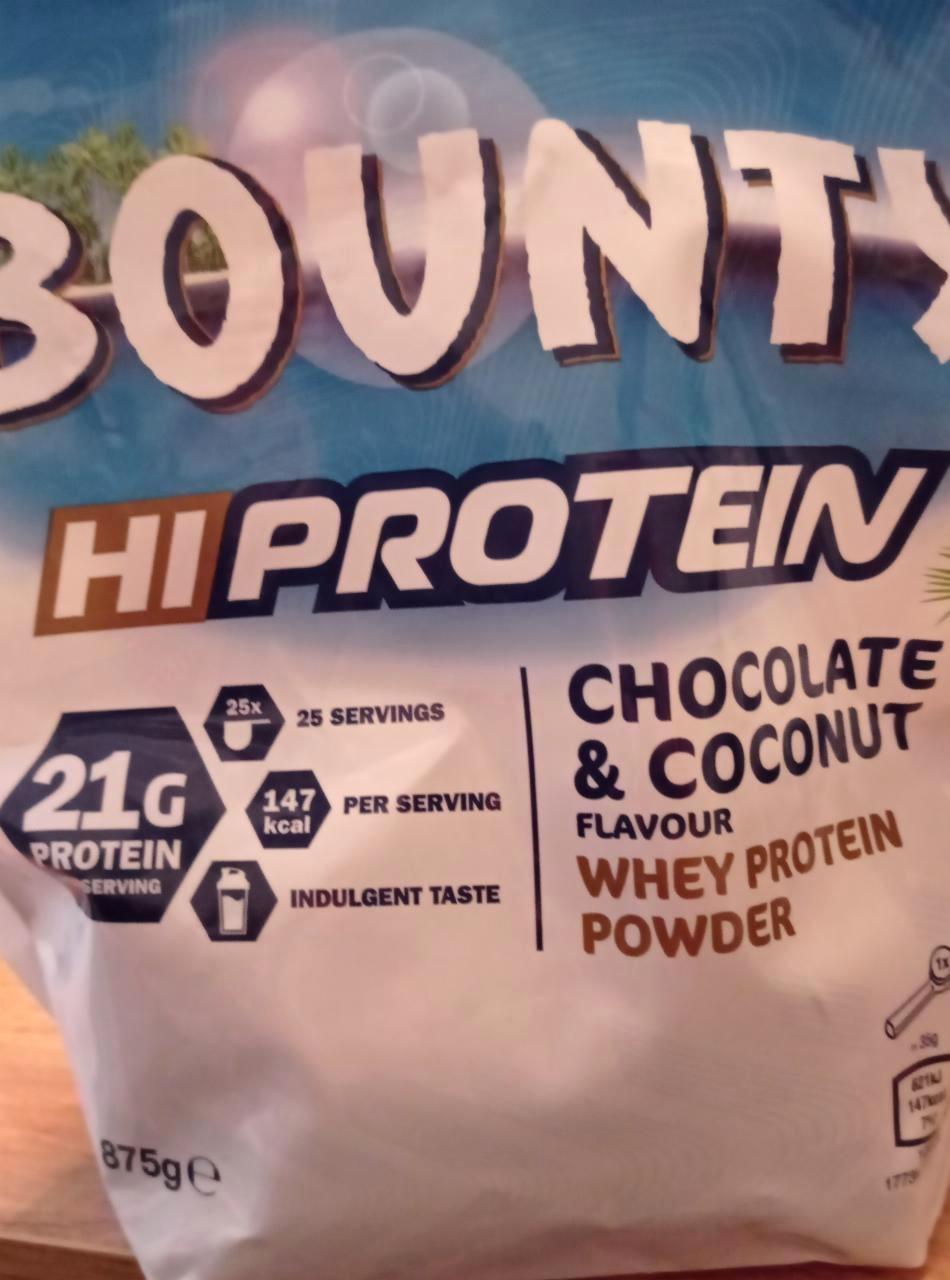 Fotografie - Hiprotein whey protein powder chocolate & coconut Bounty