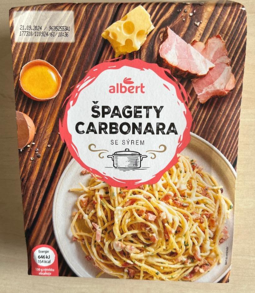 Fotografie - Špagety carbonara se sýrem Albert