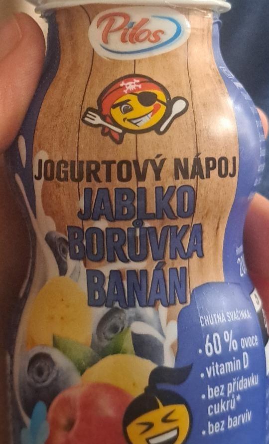 Fotografie - Jogurtový Nápoj Jablko Boruvka Banán Pilos