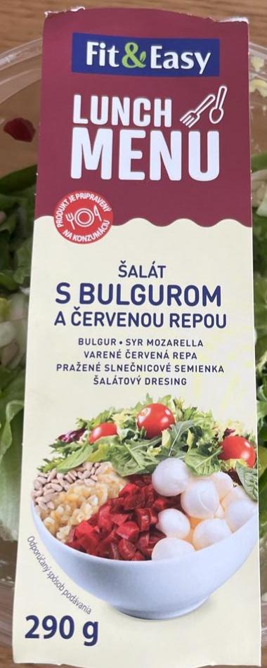 Fotografie - Lunch Menu šalát s bulgurom a červenou repou Fit&Easy