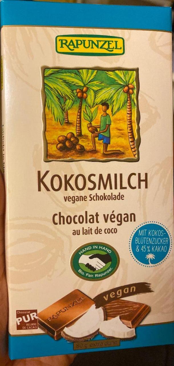 Fotografie - Kokosmilch vegane Schokolade Rapunzel