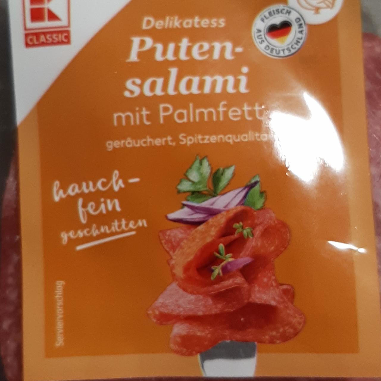 Fotografie - Puten-Salami mit Palmfett K-Classic