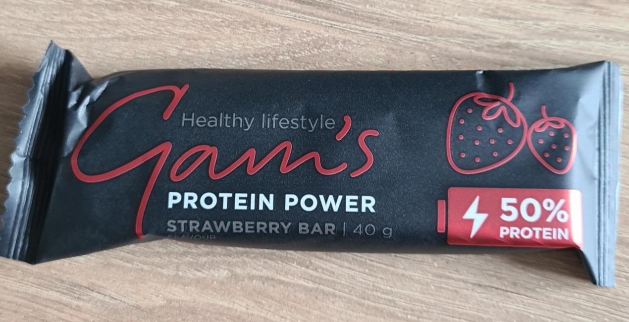 Fotografie - Protein Power Strawberry Bar Gam's