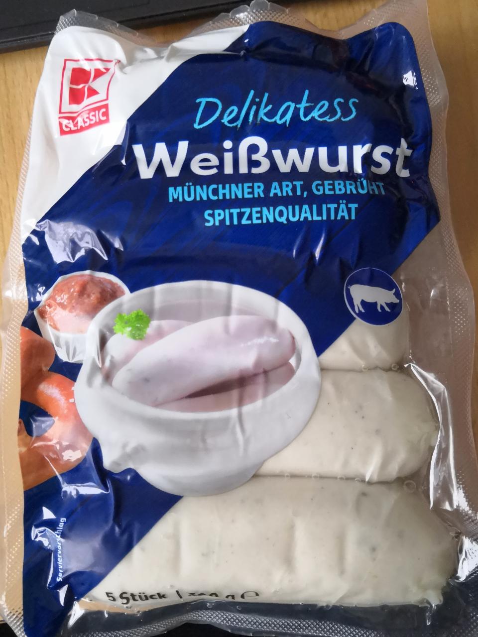 Fotografie - Delikatess Weißwurst Münchner Art gebrüht K-Classic